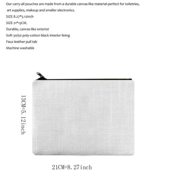 NEW Frida Kahlo Butterfly Canvas Zipper Pouch - Picture 6 of 8